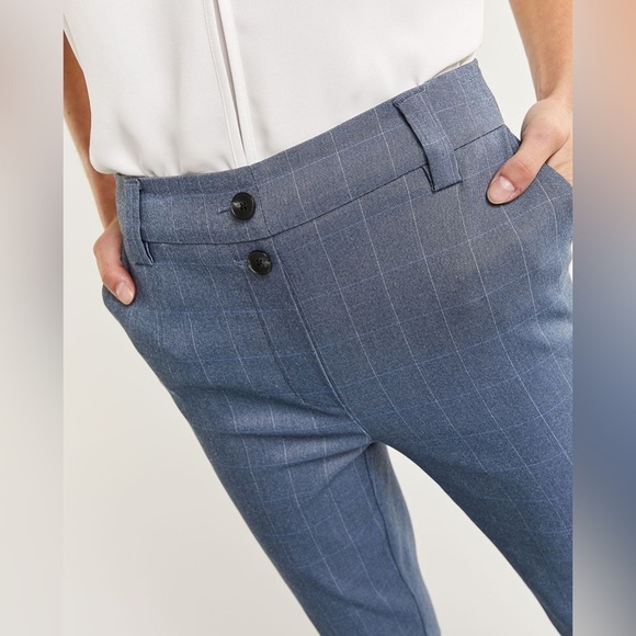 Reitman’s Slim Windowpane Pants The Iconic Size 16- Petite - Picture 3 of 11